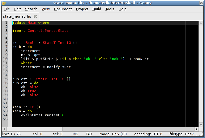 Geany modified config